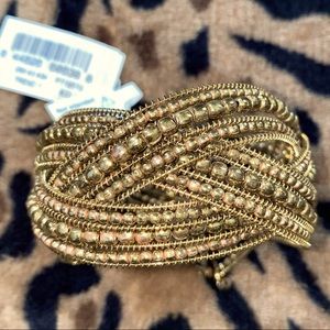 Macy’s Gold/Bronze Beaded Bangle
